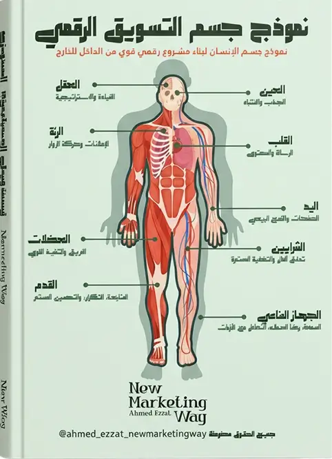 نموذج جسم التسويق الرقمي نموذج جسم الانسان لبناء مشروع رقمي قوي من الداخل والخارج